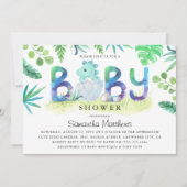 Cute Dinosaur baby shower BÉBÉ Invitation (Devant)