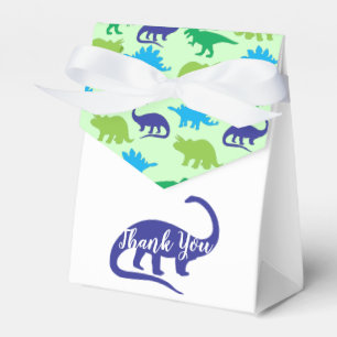 Cute Dinosaur Baby shower Dino Blue en Green Boy Bedankdoosjes