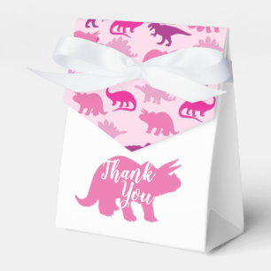 Cute Dinosaur Baby shower Dino Pink Girl Bedankdoosjes