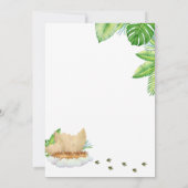 Cute Dinosaur Baby shower Kaart (Achterkant)