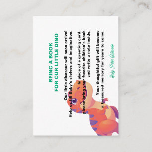 Cute Dinosaur Baby Shower Uitnodiging Informatiekaartje