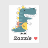 Cute Dinosaur Back to School Sticker (Feuille)