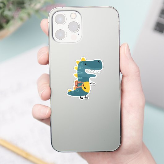 Cute Dinosaur Back to School Sticker (Téléphone)