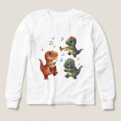 Cute Dinosaur Band Cartoon Illustration (Voorkant)
