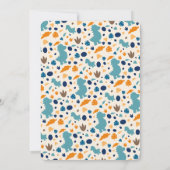 Cute Dinosaur Birthday Invitation  Kaart (Achterkant)