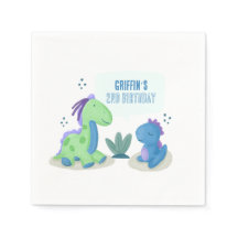 Cute Dinosaur Birthday Party Napkins