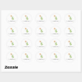 Cute Dinosaur Birthday Ronde Sticker (Vel)