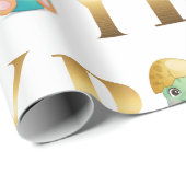 Cute Dinosaur boy babydouche Cadeaupapier (Rol Hoek)