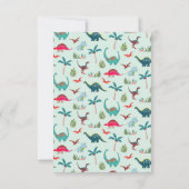 Cute Dinosaur Boy carte de remerciements d'anniver (Dos)