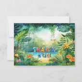 Cute Dinosaur Carte de remerciements (Devant)