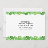 Cute Dinosaur Carte de remerciements d'anniversair (Dos)