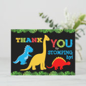 Cute Dinosaur Carte de remerciements d'anniversair (Debout devant)