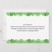 Cute Dinosaur Carte de remerciements d'anniversair (Dos)