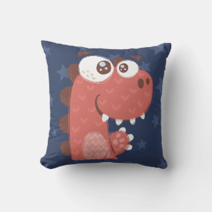 Cute Dinosaur Cartoon Blauwe Rode Jongens Slaapkam Kussen