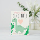 Cute Dinosaur Classroom Valentijn Briefkaart (Staand voorkant)