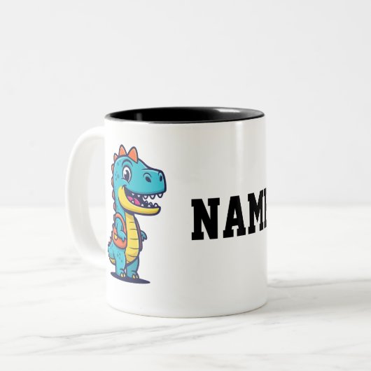 Cute Dinosaur Coffee Mug – Fun Dino Drinkware for  (Devant gauche)