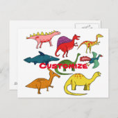 Cute Dinosaur Collectie Thunder_Cove Briefkaart (Voorkant / Achterkant)