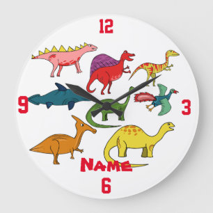 Cute Dinosaur Collectie Thunder_Cove Grote Klok