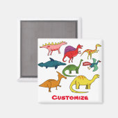 Cute Dinosaur Collectie Thunder_Cove Magneet (Voorkant / Achterkant)