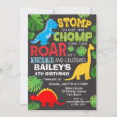 Cute Dinosaur Colorful Birthday Boy Kaart (Voorkant)