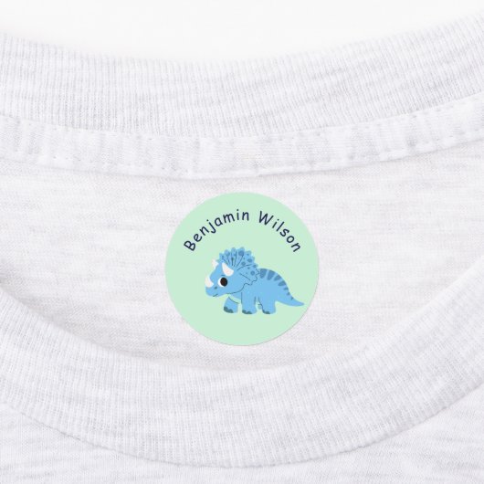 Cute Dinosaur Custom Kids Name  Labels (Aangebracht)