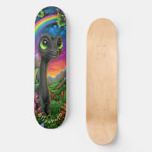 Cute Dinosaur Fantasy Mountains Cool Children Art Skateboard (Voorkant)