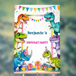 Cute Dinosaur Garçon Joyeux anniversaire fête colo