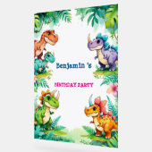 Cute Dinosaur Garçon Joyeux anniversaire fête colo (Angle)