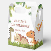 Cute Dinosaur Groene Verjaardagsfeest Favorieten D Bedankdoosjes (Geopend)
