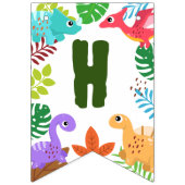 Cute Dinosaur Happy-verjaardagscadeur Vlaggetjes (Tweede vlag)