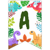 Cute Dinosaur Happy-verjaardagscadeur Vlaggetjes (Derde vlag)