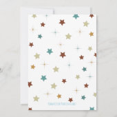 Cute Dinosaur Hatching Neutraal Baby shower Bedankkaart (Achterkant)