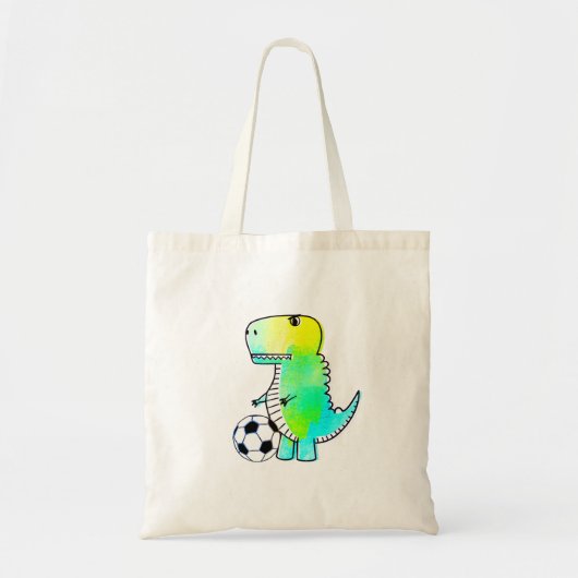 Cute Dinosaur houdt van Waterverf Tote Bag (Voorkant)