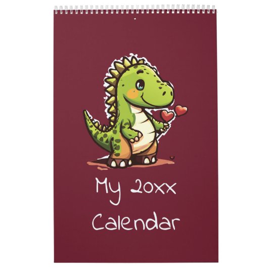 Cute Dinosaur Illustrations Kalender (Hoes)
