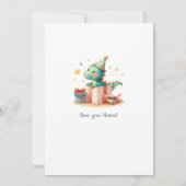 Cute Dinosaur Invitation de fête d'anniversaire (Dos)
