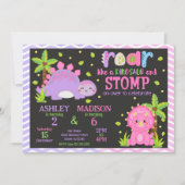 Cute Dinosaur Joint Birthday  Kaart (Voorkant)