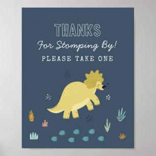 Cute Dinosaur Kaarten en Cadeaus Feestbord Poster