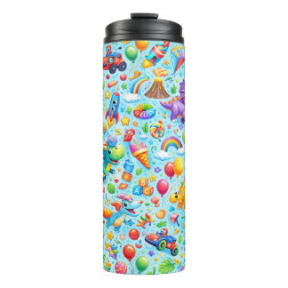 Cute Dinosaur Kids Patroon Thermosbeker