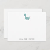 Cute Dinosaur Kind Personalized Notitiekaartje (Voorkant / Achterkant)