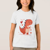 Cute Dinosaur Love Kids T-Shirt (Voorkant)