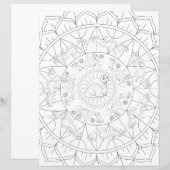 Cute Dinosaur Mandala Kinder pagina voor kleuren (Voorkant / Achterkant)