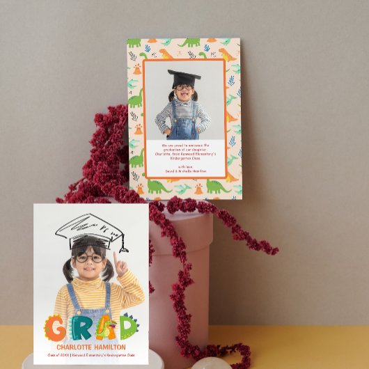 Cute Dinosaur Maternelle Faire-part de diplôme