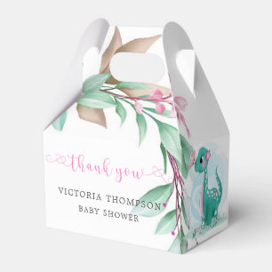 Cute Dinosaur met roze Baby shower van Peony Bedankdoosjes