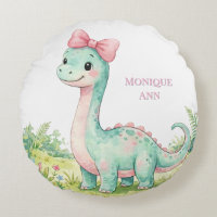 Cute Dinosaur Met Roze Strik Baby Shower Cadeau