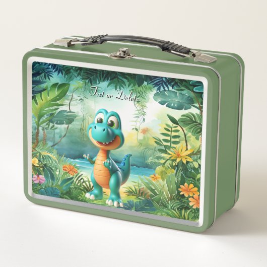 Cute Dinosaur Metalen Lunchbox (Voorkant)