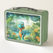 Cute Dinosaur Metalen Lunchbox (Achterkant)