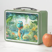 Cute Dinosaur Metalen Lunchbox (In situ)