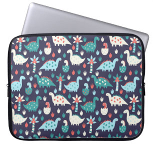Cute dinosaur naadloos patroon laptop sleeve