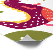 Cute Dinosaur Neutral Anniversaire Affiche de bien (Coin)