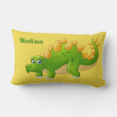 Cute Dinosaur nom personnalisé jeter des oreillers (Verso)